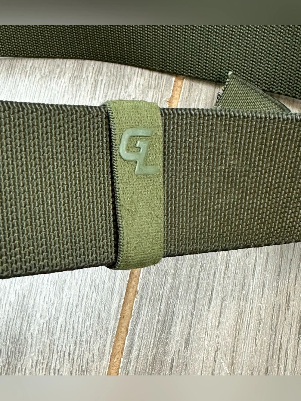 Groove Life Belt Mens L Base Camp Green Wood Buckle